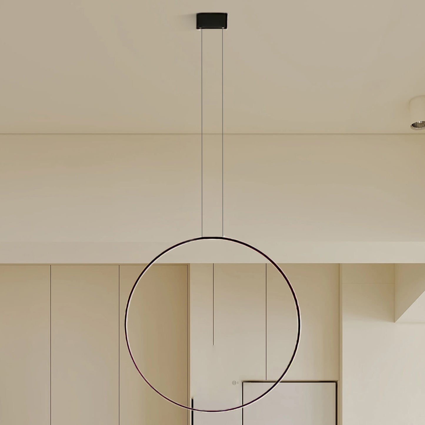 Nightfall Circle Minimalist Metal Pendant Light