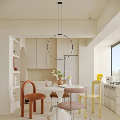 Nightfall Circle Minimalist Metal Pendant Light