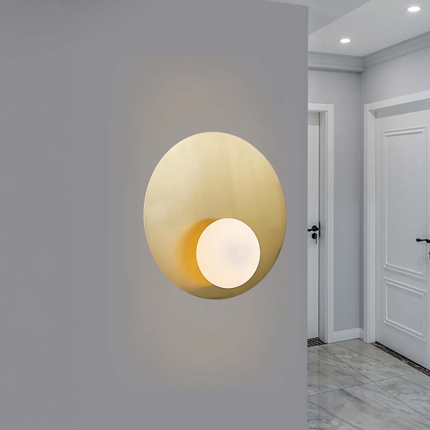 Nodes Angled Minimalist Crystal Wall Sconce