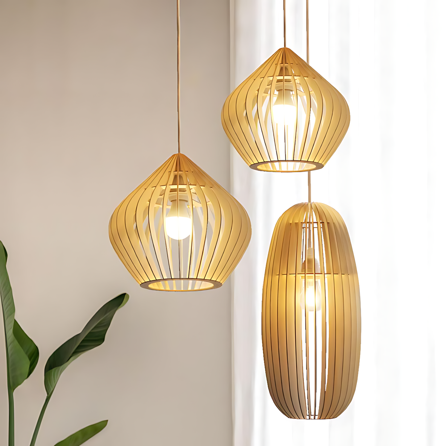 Nordic Wood Feast Pendant Lamp