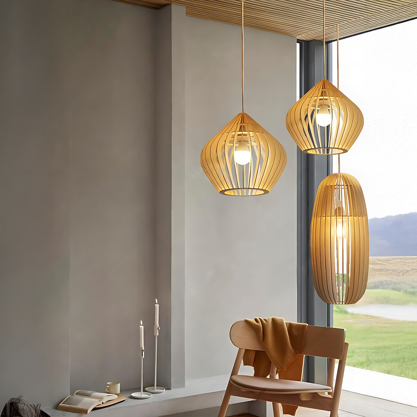 Nordic Wood Feast Pendant Lamp