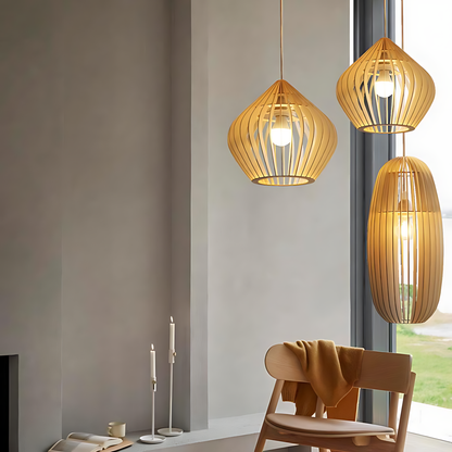 Nordic Wood Feast Pendant Lamp