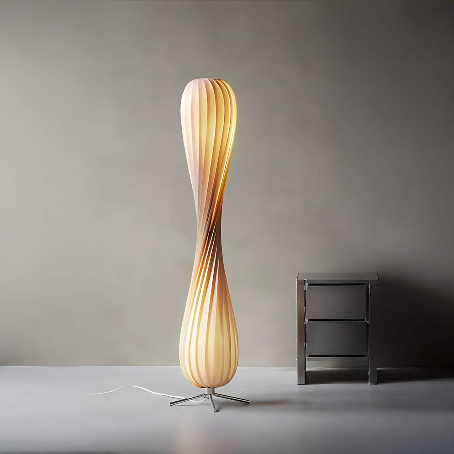 Nordic Wood Sitting Floor Lamp