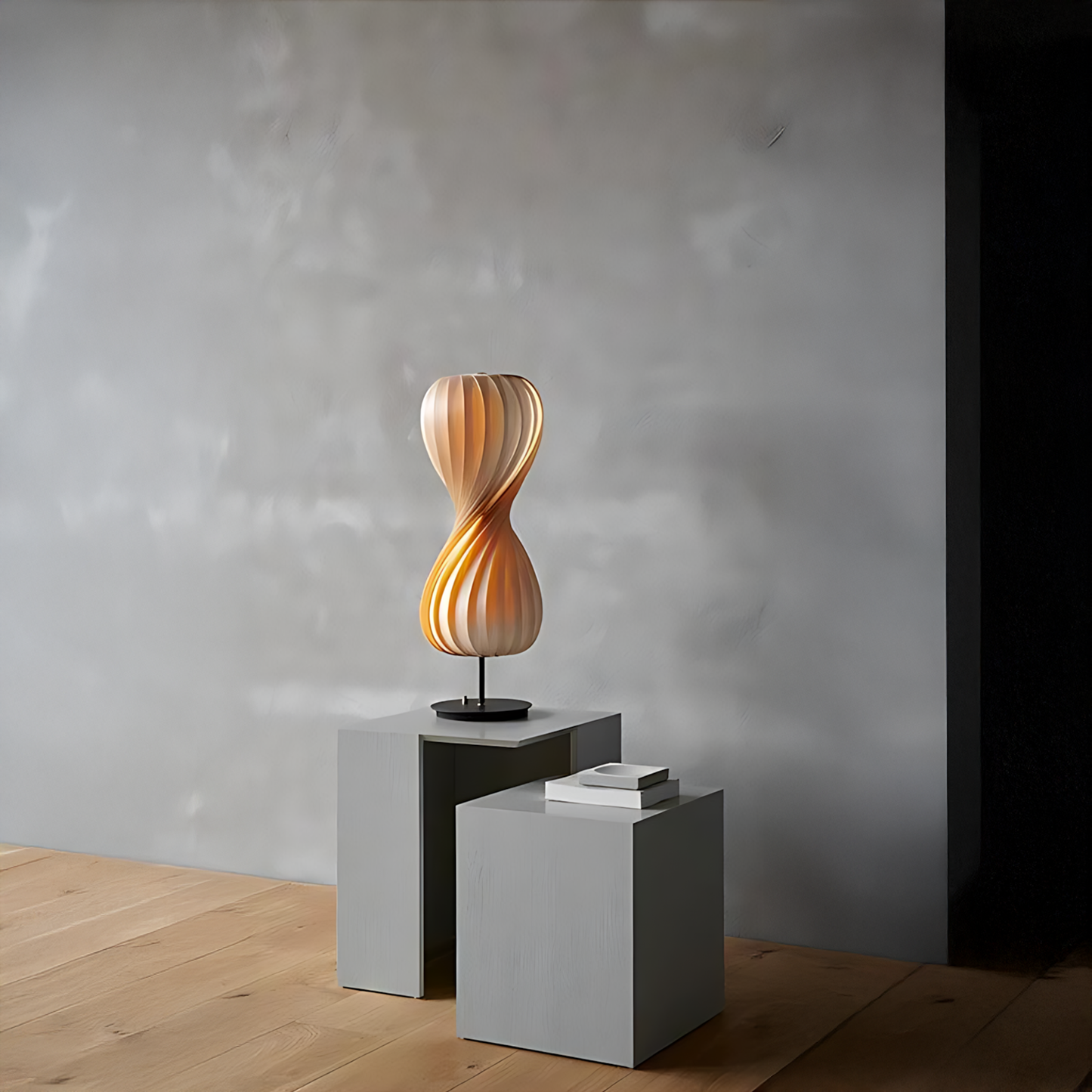 Nordic Wood Sitting Floor Lamp