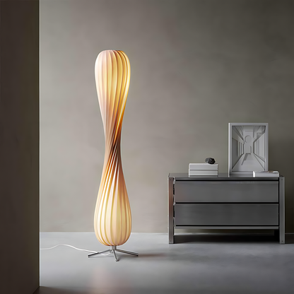 Nordic Wood Sitting Floor Lamp