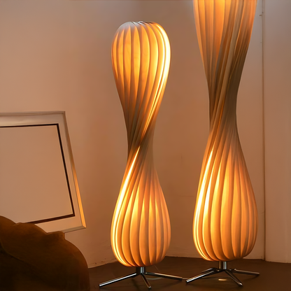 Nordic Wood Sitting Floor Lamp