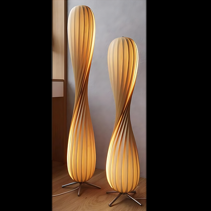 Nordic Wood Sitting Floor Lamp