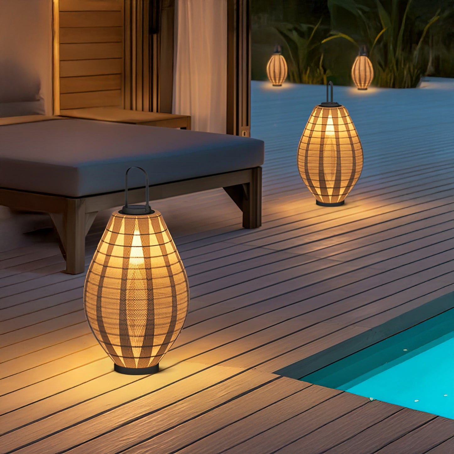 Oasis Mesh Beacon Minimalist Steel Outdoor Lamp