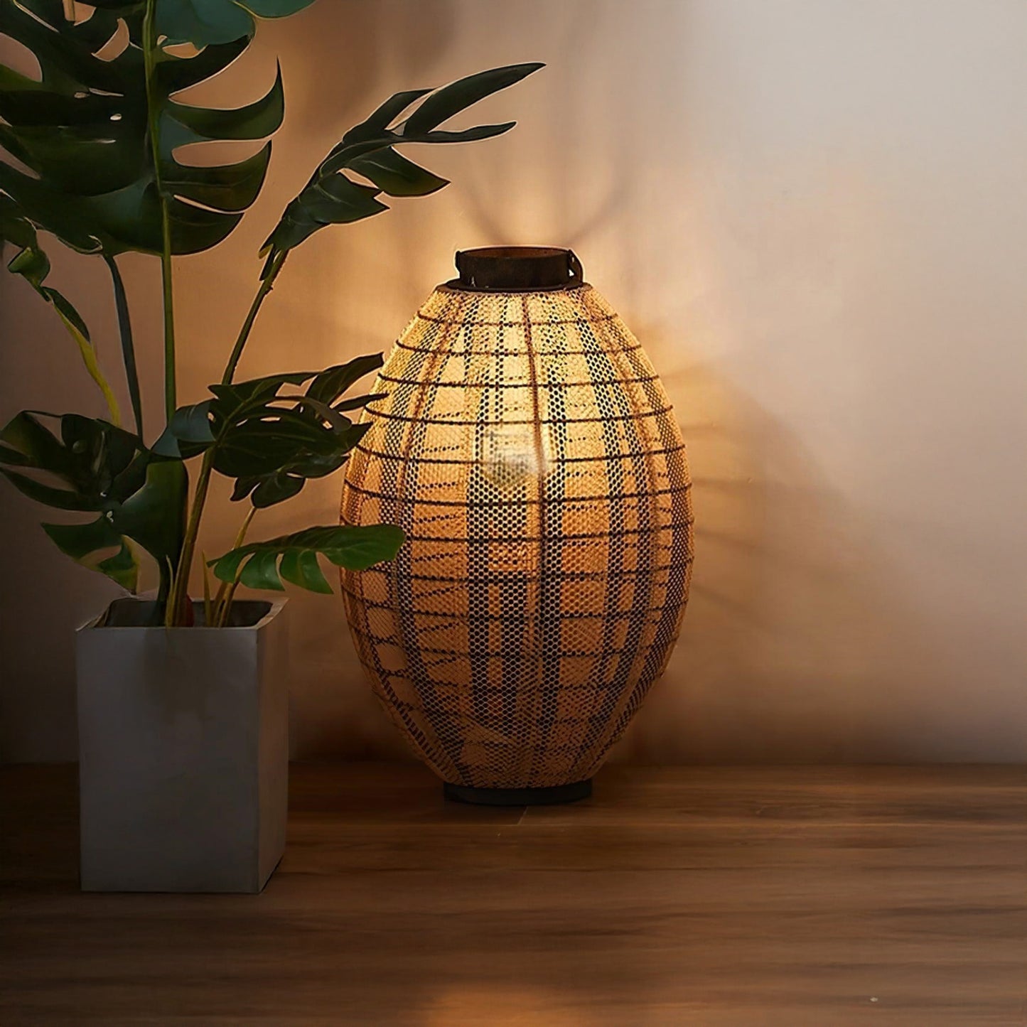 Oasis Mesh Beacon Minimalist Steel Outdoor Lamp