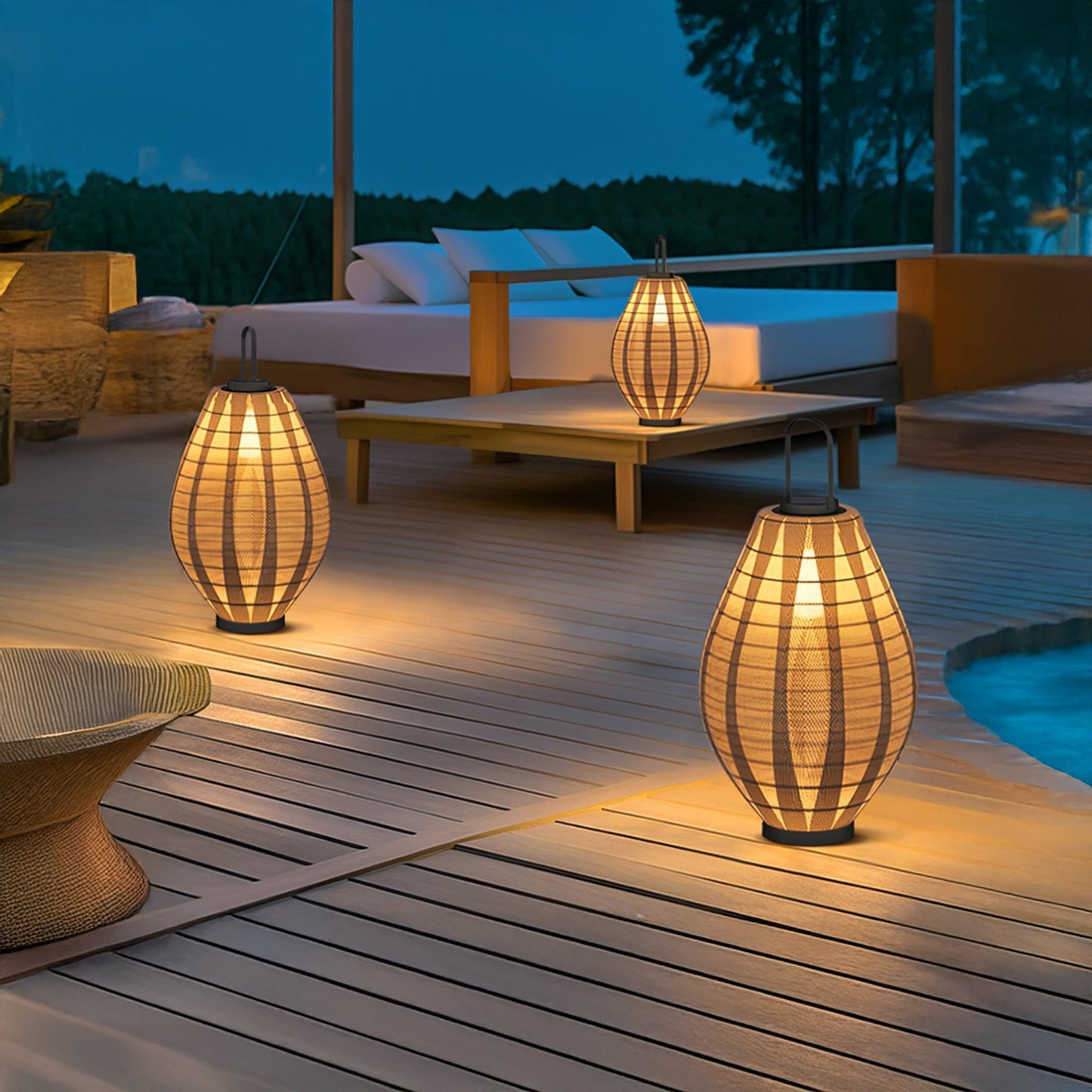 Oasis Mesh Beacon Minimalist Steel Outdoor Lamp