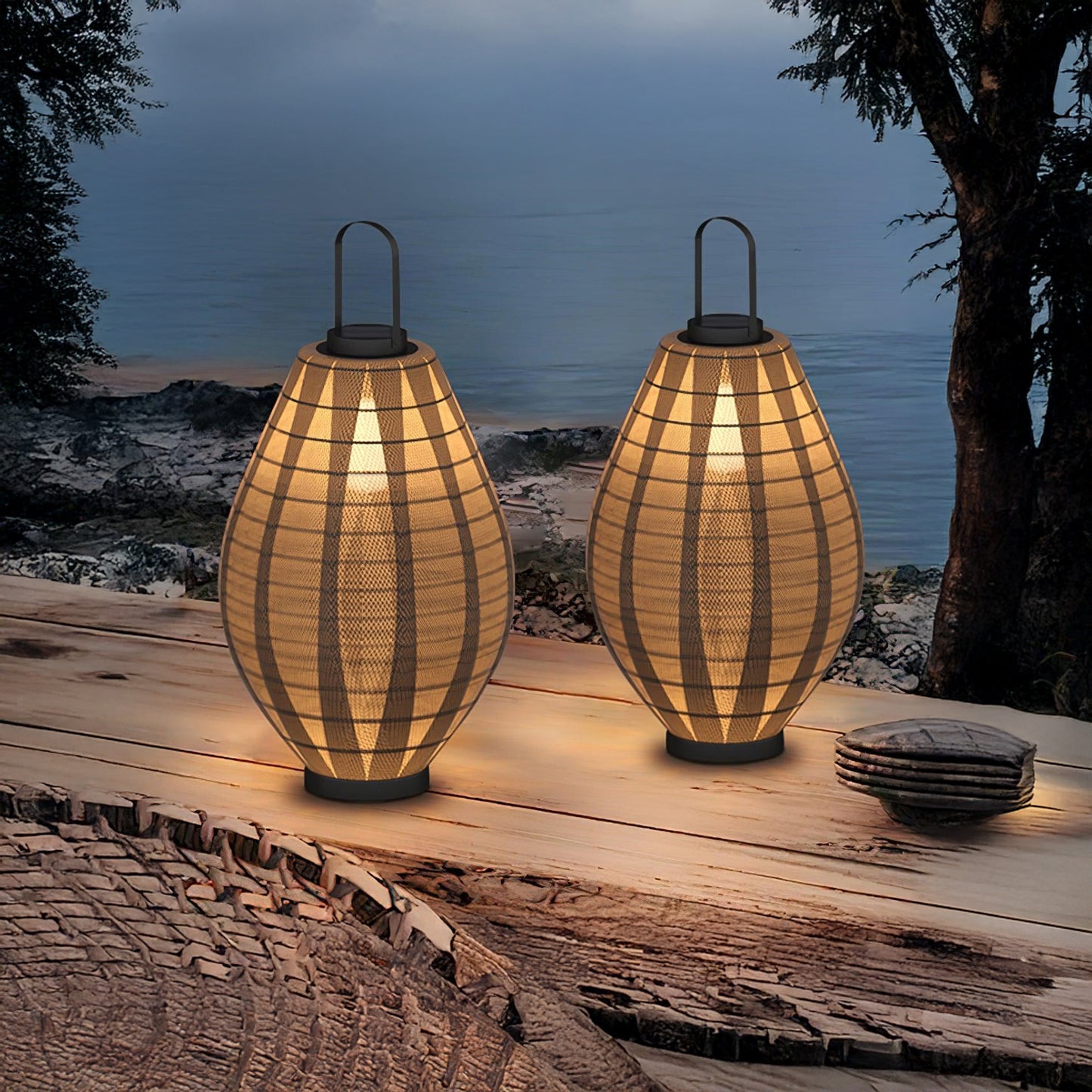 Oasis Mesh Beacon Minimalist Steel Outdoor Lamp