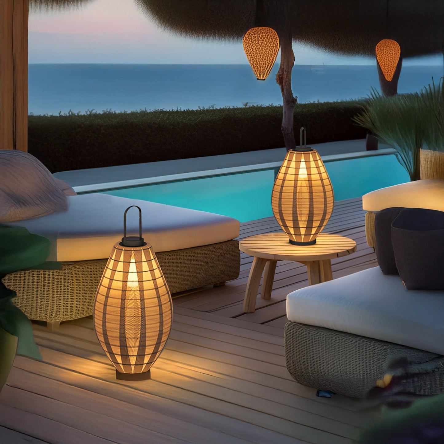 Oasis Mesh Beacon Minimalist Steel Outdoor Lamp