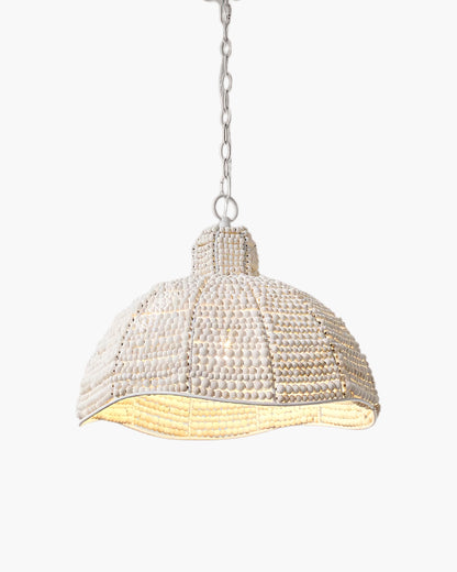 Obispo Wood Beads Modern Metal Pendant Lamp