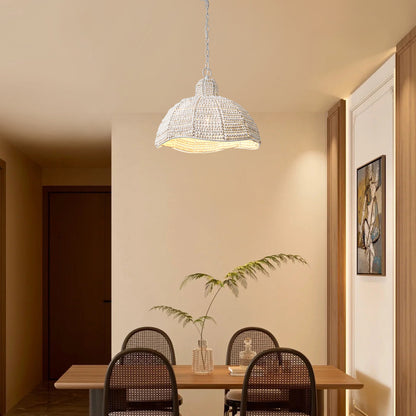 Obispo Wood Beads Modern Metal Pendant Lamp