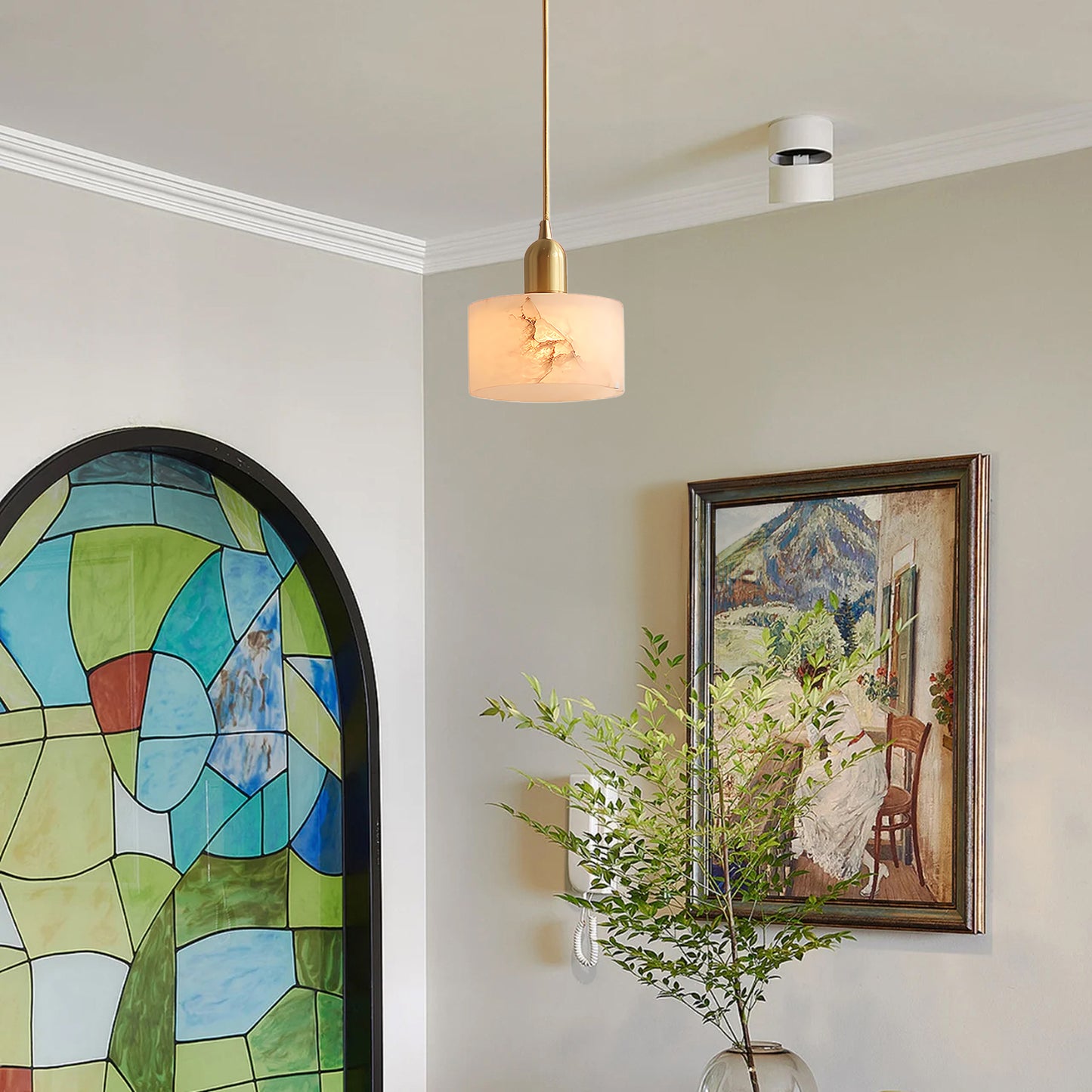 Odyssey Art Deco Brass Pendant Light