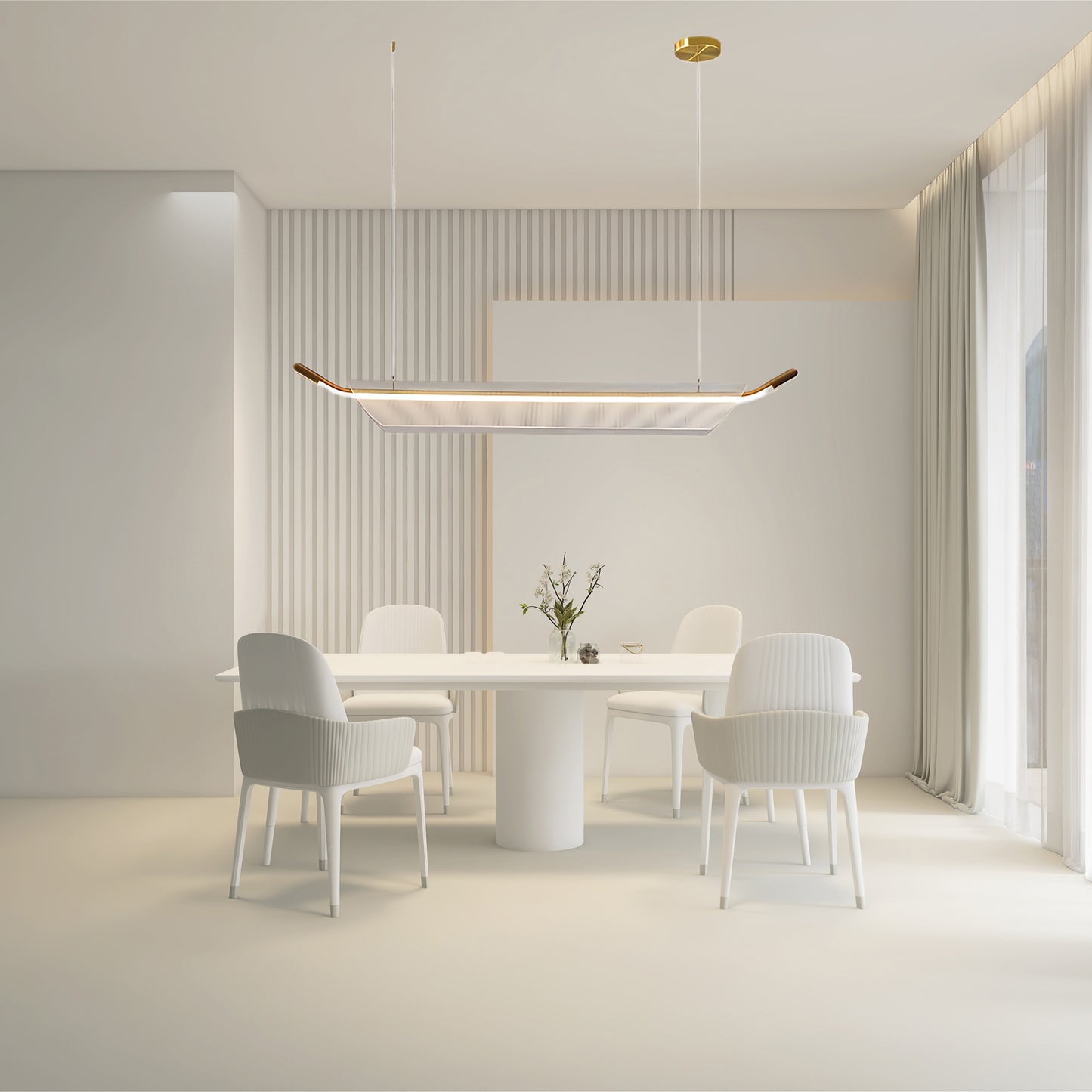 One Word Acrylic Minimalist Metal Pendant Light