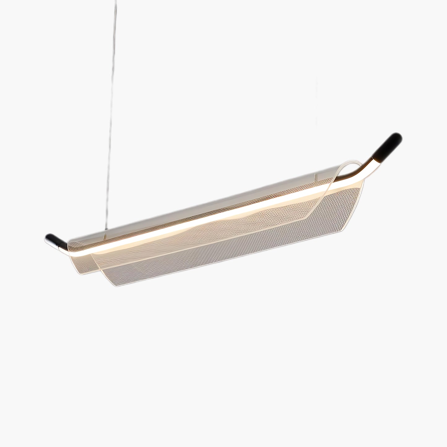 One Word Acrylic Minimalist Metal Pendant Light