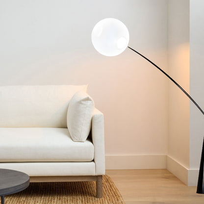 Opal Arc Eclectic Crystal Floor Lamp