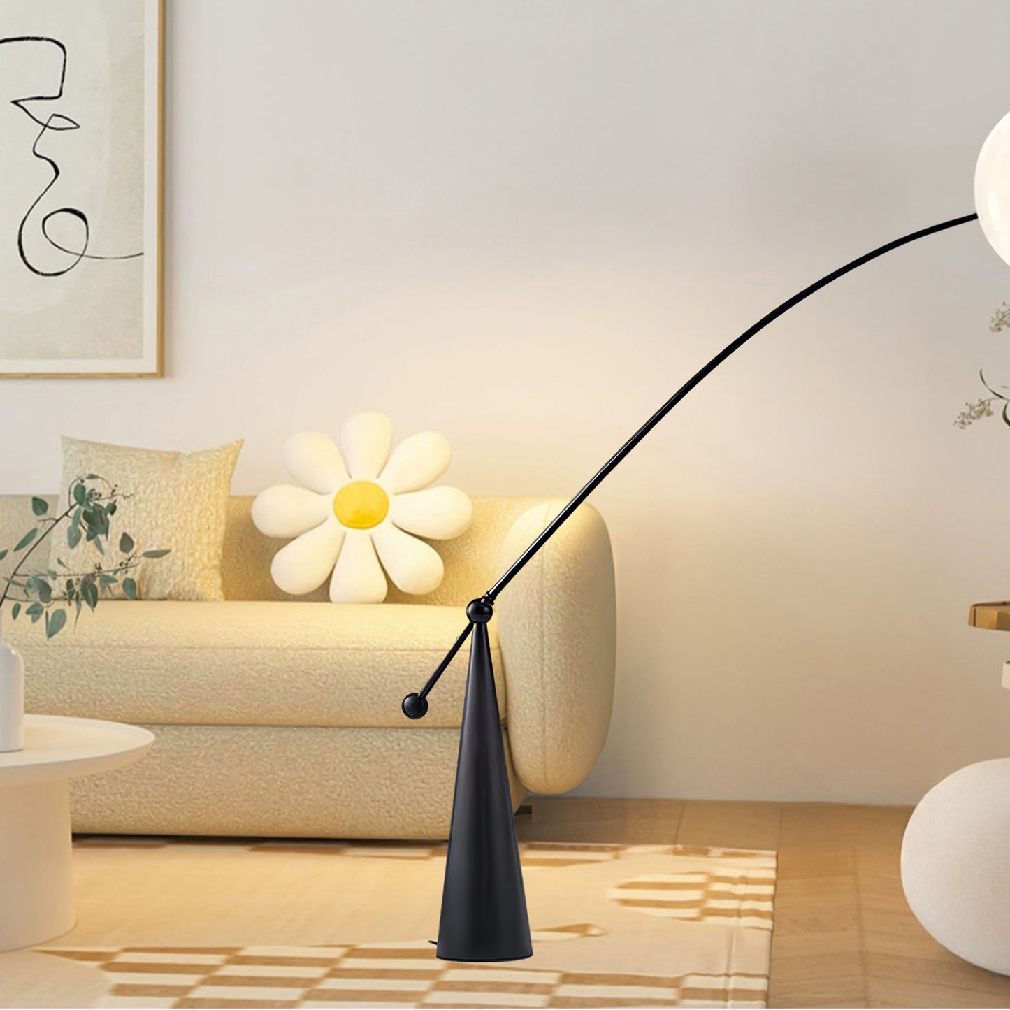 Opal Arc Eclectic Crystal Floor Lamp