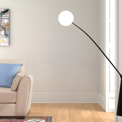 Opal Arc Eclectic Crystal Floor Lamp