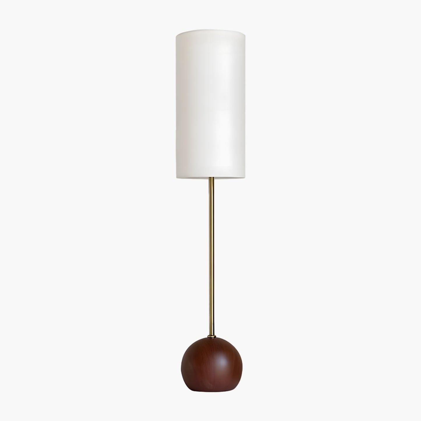 Orbis Wooden Sphere Modern Metal Floor Lamp