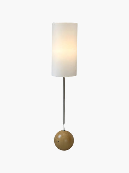 Orbis Wooden Sphere Modern Metal Floor Lamp