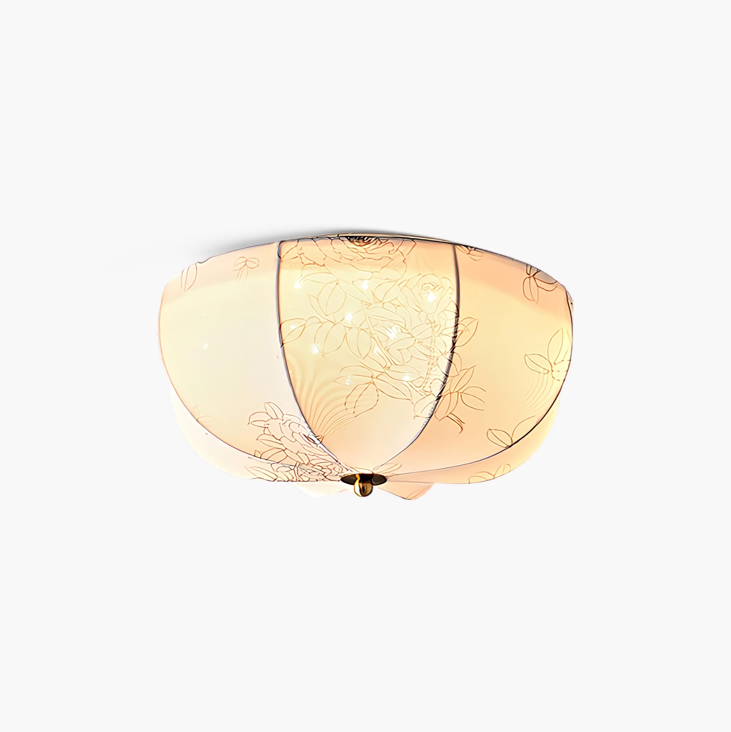 Orchid Fabric Vintage Metal Ceiling Lamp