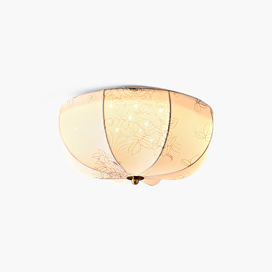 Orchid Fabric Vintage Metal Ceiling Lamp