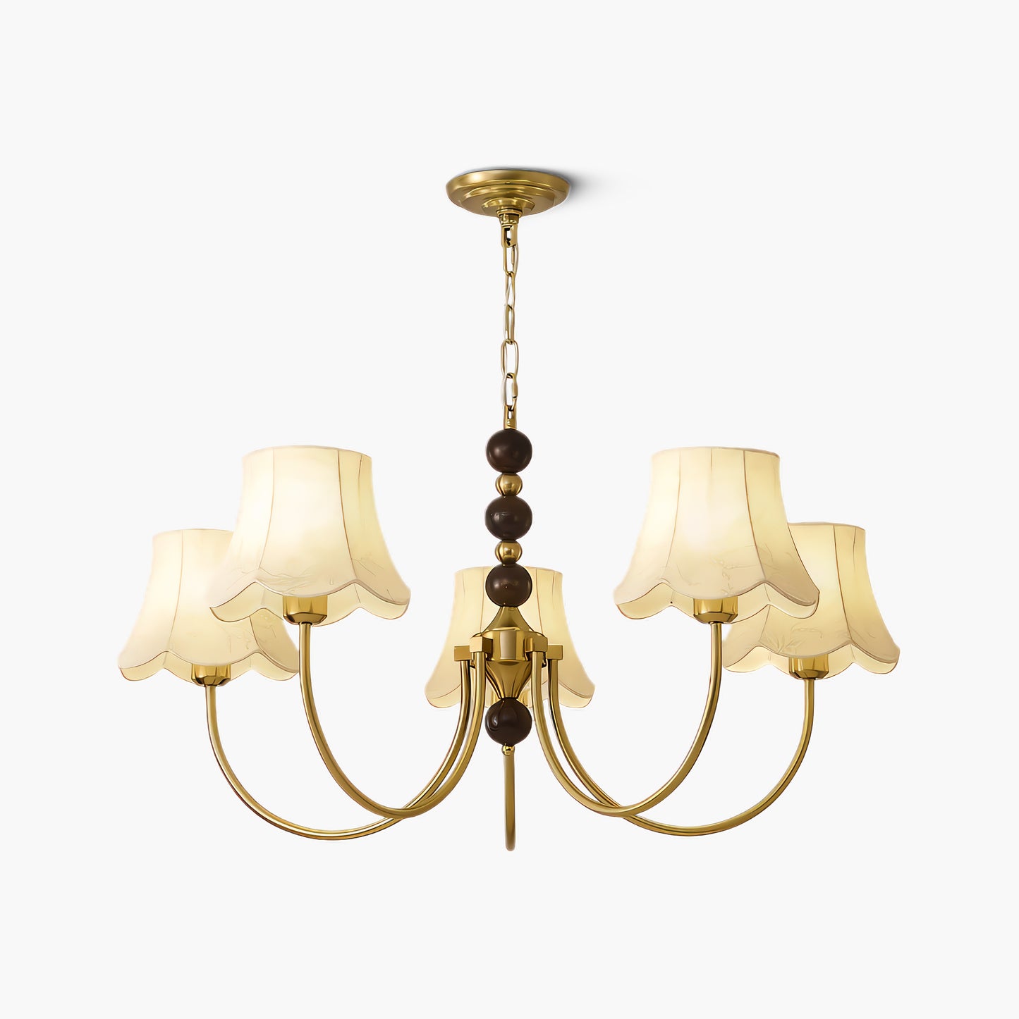 Orchid Fabric Modern Metal Chandelier