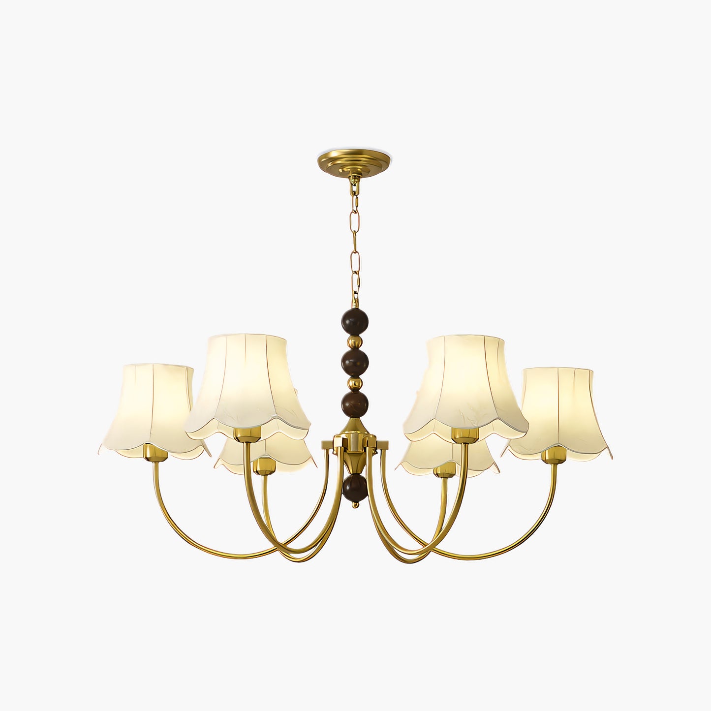 Orchid Fabric Modern Metal Chandelier