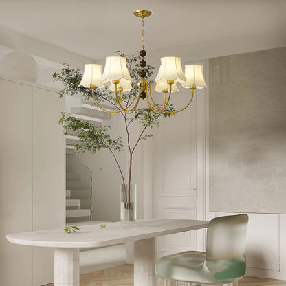 Orchid Fabric Modern Metal Chandelier