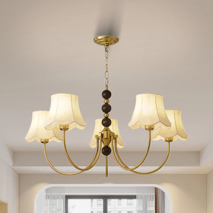 Orchid Fabric Modern Metal Chandelier