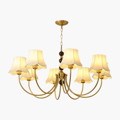 Orchid Fabric Modern Metal Chandelier