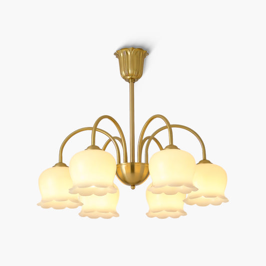 Orchids Brass Luxury Crystal Chandelier