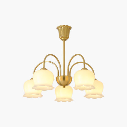 Orchids Brass Luxury Crystal Chandelier