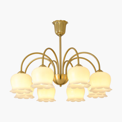 Orchids Brass Luxury Crystal Chandelier