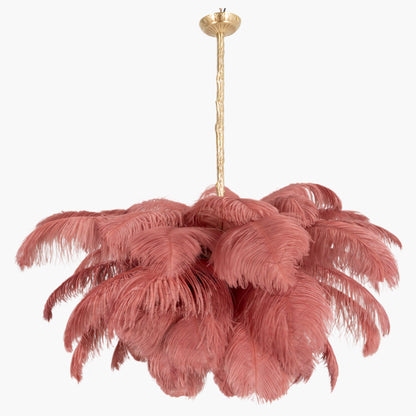 Ostrich Feather Luxury Metal Chandelier