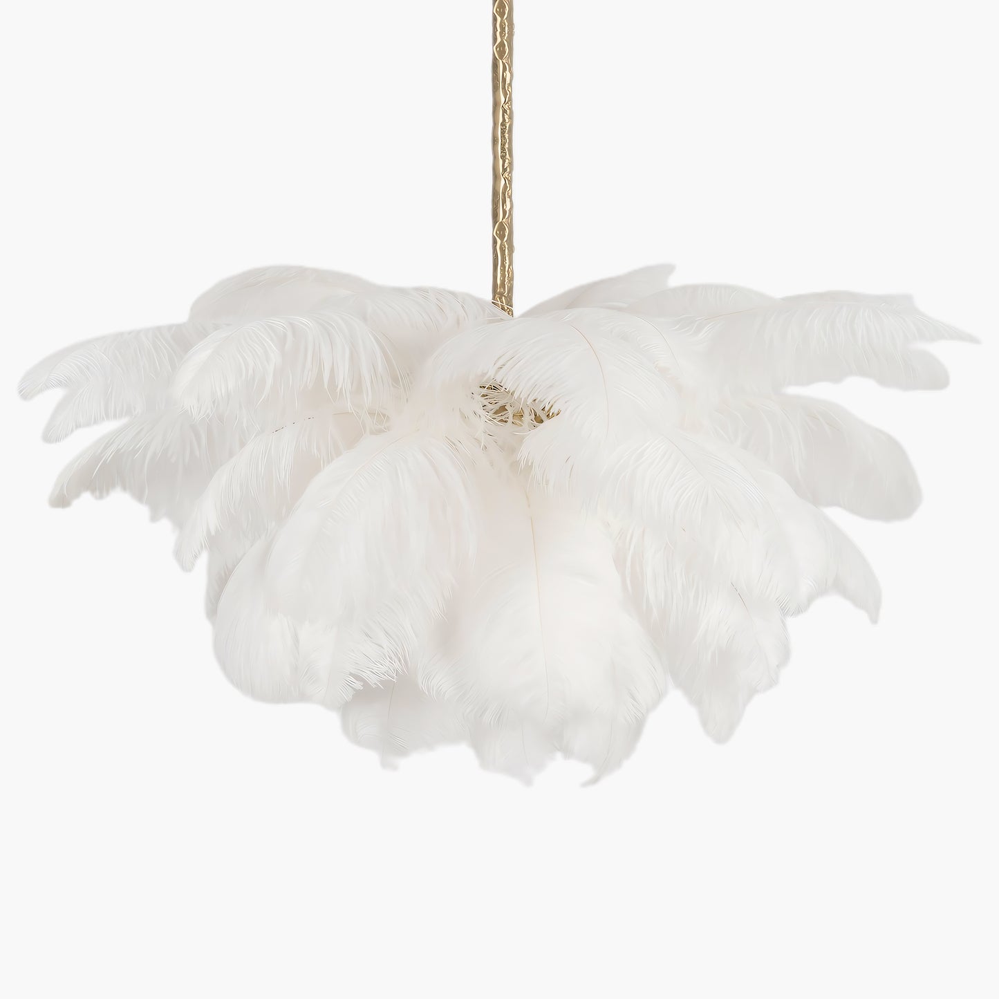 Ostrich Feather Luxury Metal Chandelier