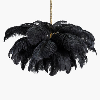 Ostrich Feather Luxury Metal Chandelier