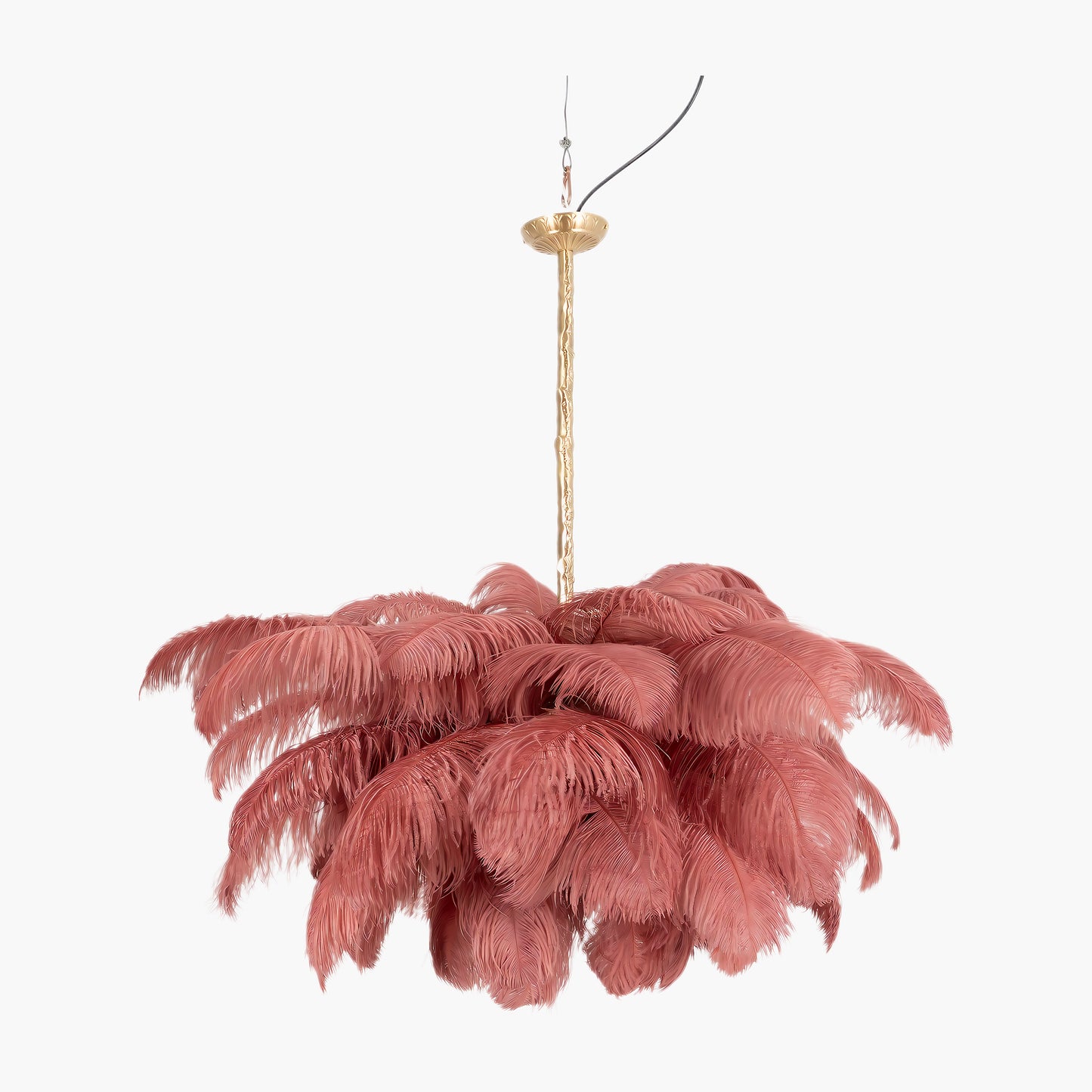 Ostrich Feather Luxury Metal Chandelier