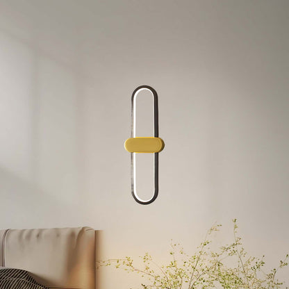 Oval LED Modern Brass Wall Lamp