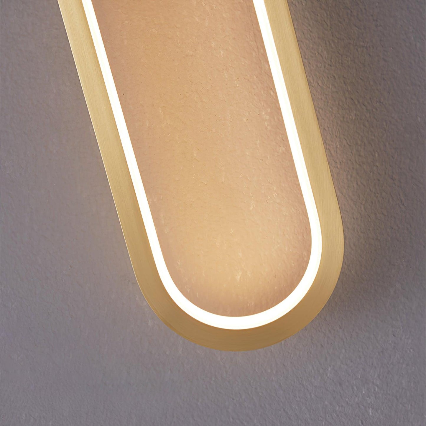 Oval LED Modern Brass Wall Lamp