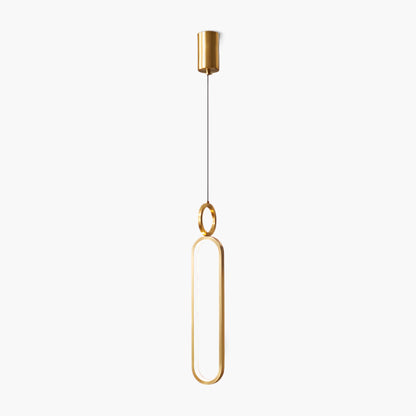 Oval Rings Modern Brass Pendant Light