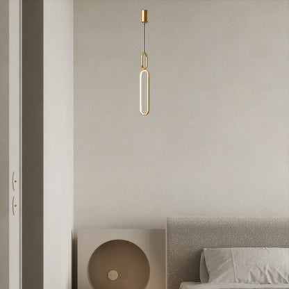 Oval Rings Modern Brass Pendant Light