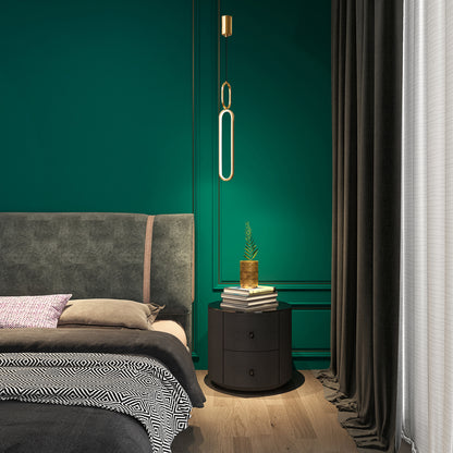 Oval Rings Modern Brass Pendant Light