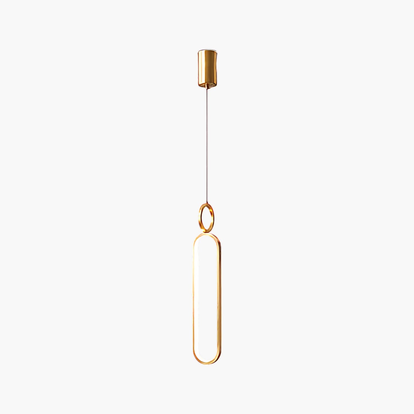 Oval Rings Modern Brass Pendant Light