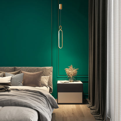 Oval Rings Modern Brass Pendant Light