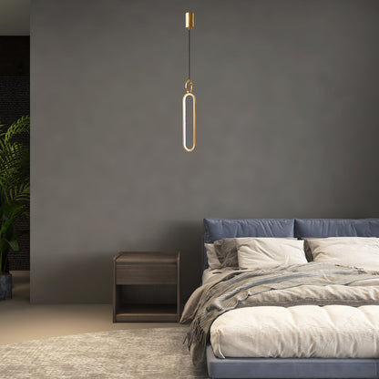 Oval Rings Modern Brass Pendant Light