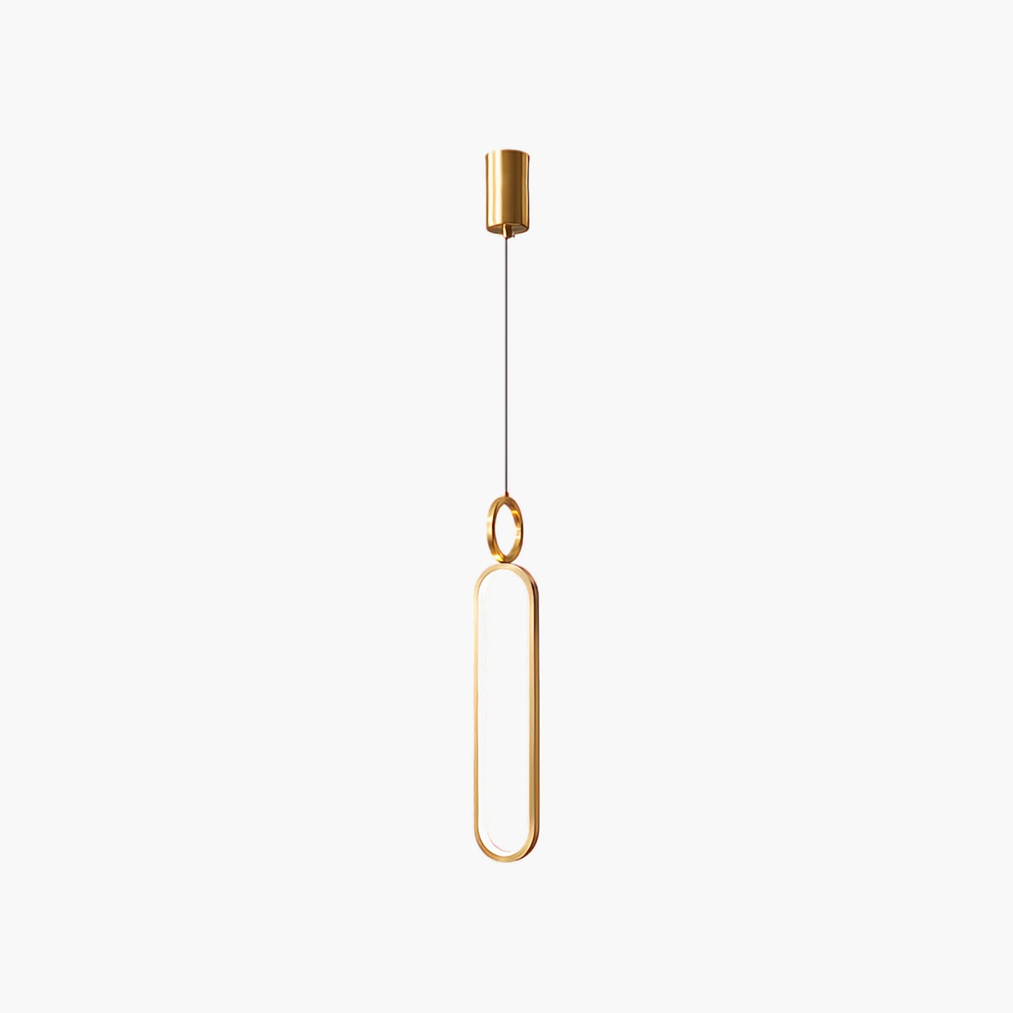 Oval Rings Modern Brass Pendant Light