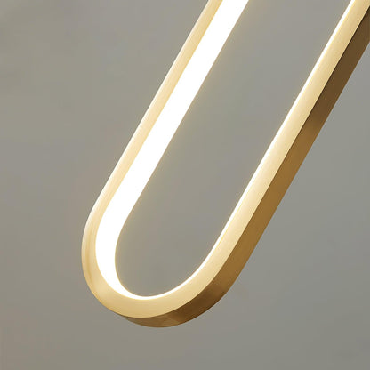 Oval Rings Modern Brass Pendant Light